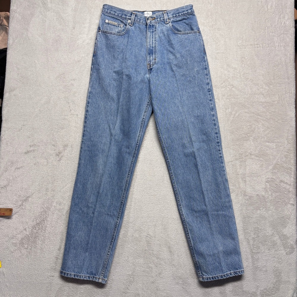 Vintage Calvin Klein Jeans Easy Fit High Rise Tapered Mom Jeans 32x34 USA 90s